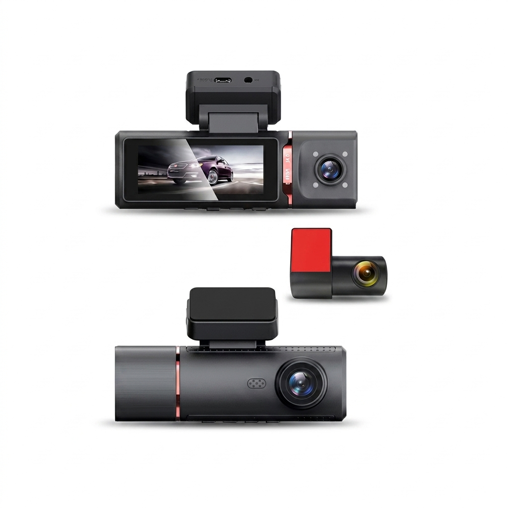 Dashcam Wifi HD Avant, Arrière et Intérieur